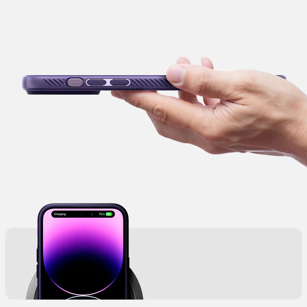 Etui z geometrycznym wzorem Spigen Liquid Air do iPhone 14 Pro